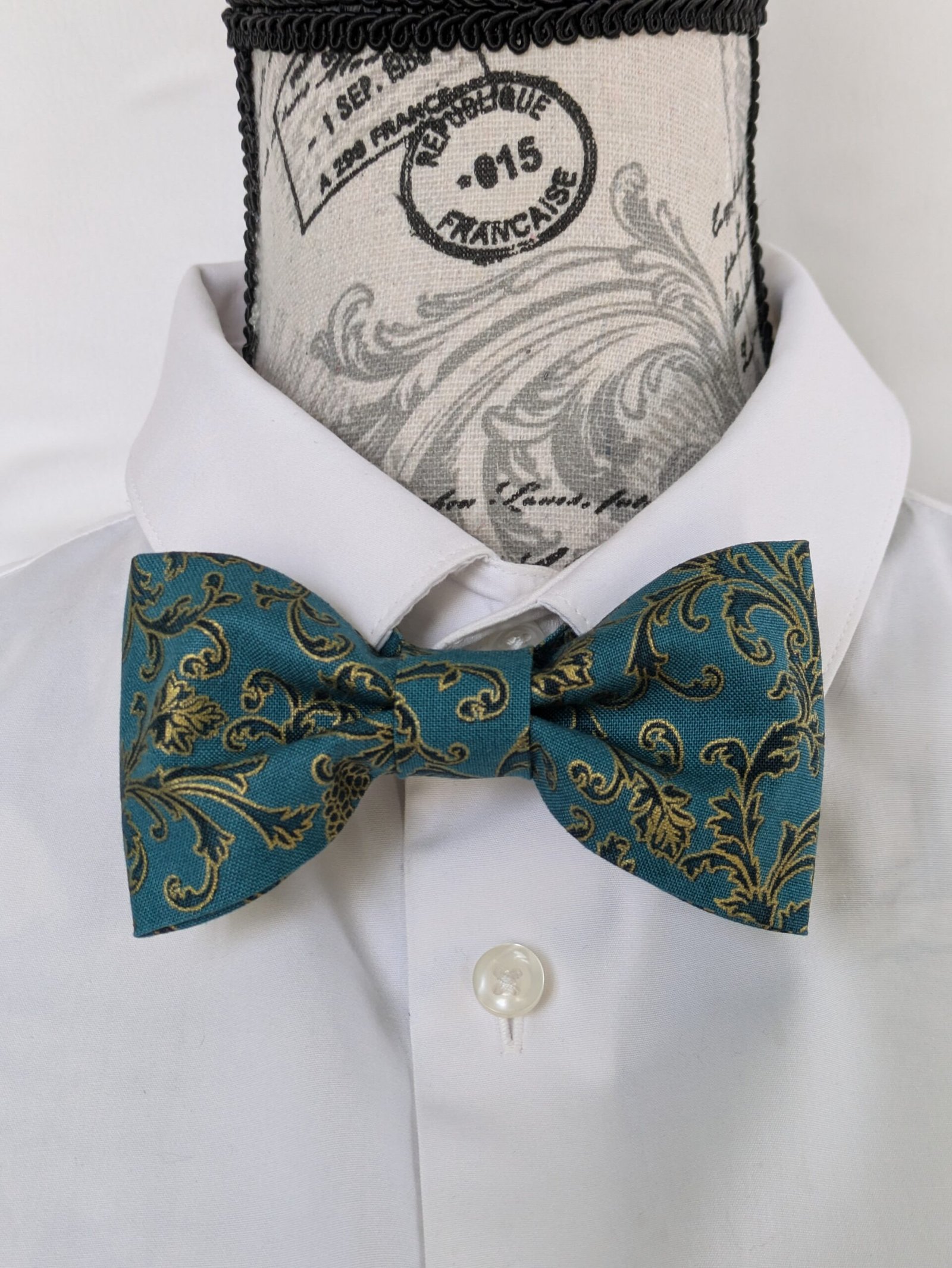 NOEUD PAPILLON BLEU CANARD - 3 TAILLES